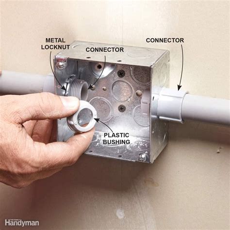 conduit into junction box|connect emt to junction box.